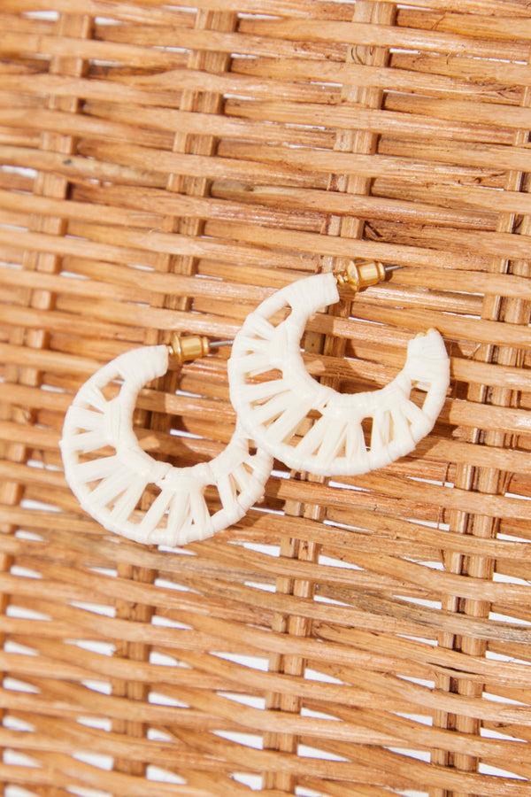 In The Style In The Style Raffia Wrapped Hoops Gold