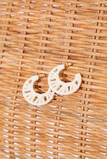 In The Style In The Style Raffia Wrapped Hoops Gold
