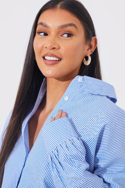 in the style In The Style Raffia Wrapped Hoops Gold