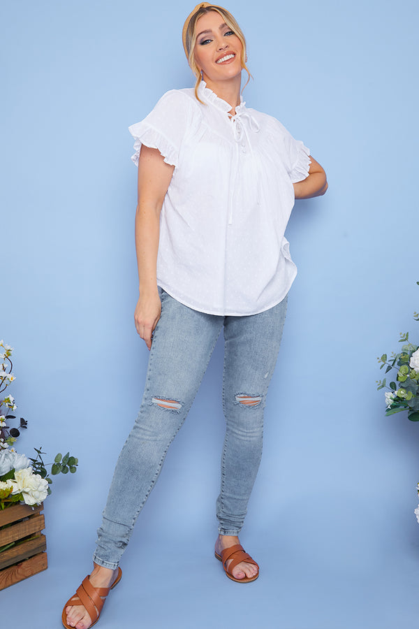 In The Style In The Style Recycled Light Wash Ripped Knee Denim Skinny Jeans Denim