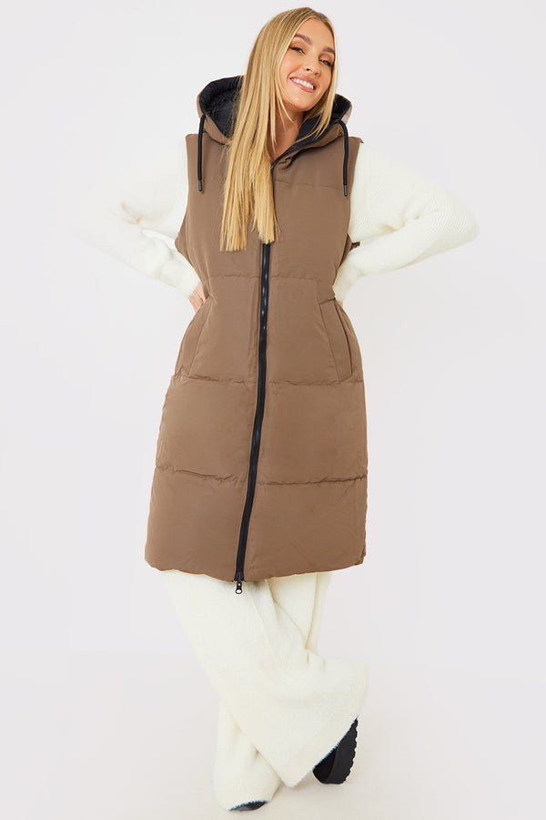 In The Style In The Style Recycled Longline Reversible Gilet Black