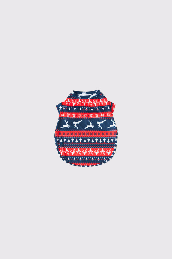 in the style In the Style Reindeer Stripe Fairisle Dog PJ Multi