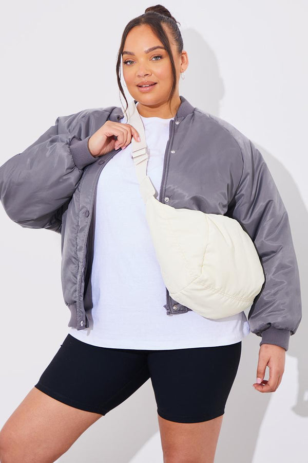 in the style In The Style Relaxed Style Cross Body Bag Cream