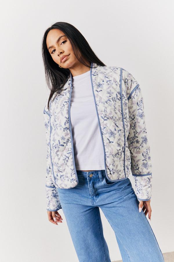 In The Style In The Style Reversible Printed Quilted Jacket Multi
