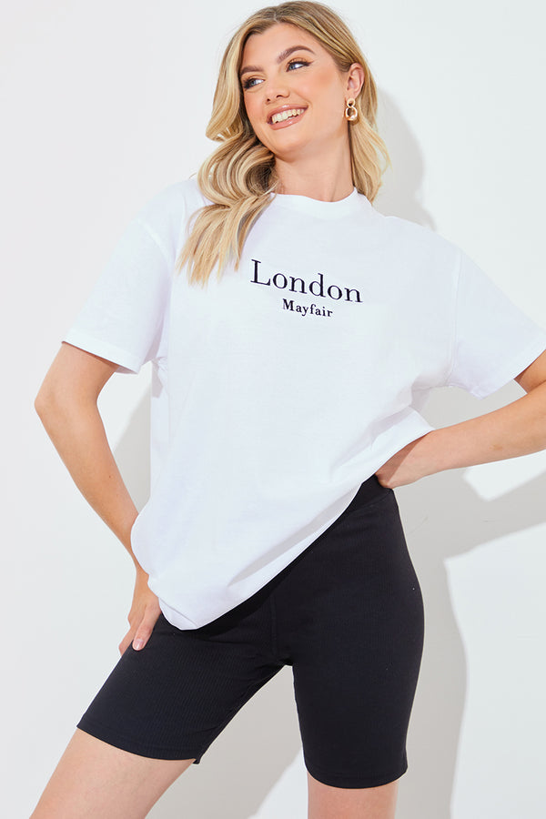 in the style In The Style Ribbed High Waisted Cycling Shorts Black