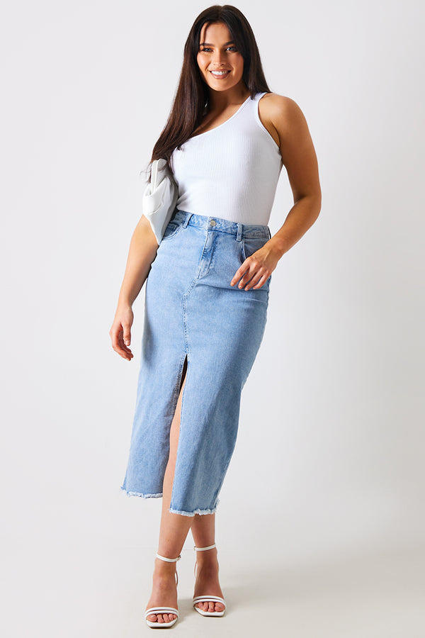 In The Style In The Style Ribbed One Shoulder Vest Black