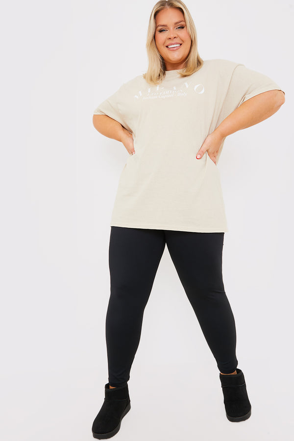 In The Style In The Style Ruched Bum High Waist Leggings Black