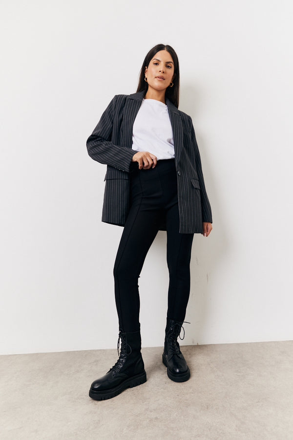 in the style In The Style Seam Detail Trousers Black