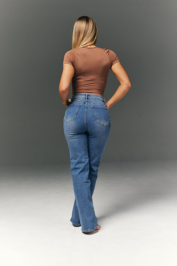 In The Style In The Style Seamless Scoop Neck Snatched Shapewear Top Mocha