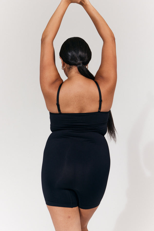 In The Style In The Style Seamless Strappy Snatched Shapewear Unitard Black