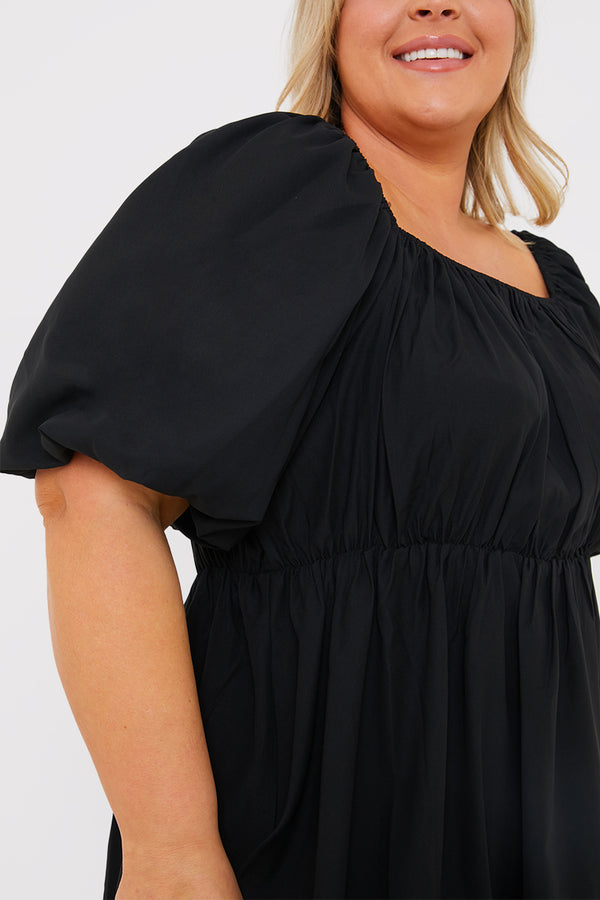 In The Style In The Style Short Puff Sleeve Smock White