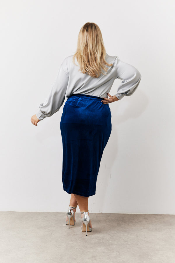 In The Style In The Style Silver Satin Shirt Silver