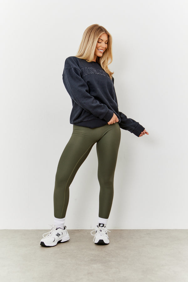 in the style In The Style Soft Touch Seam Detail Leggings Black