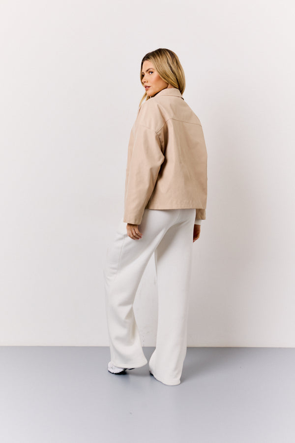 In The Style In The Style Stone Button Front Pocket Detail Jacket Stone