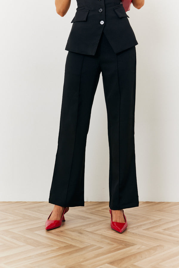 In The Style In The Style Straight Leg Co-Ord Trouser Black