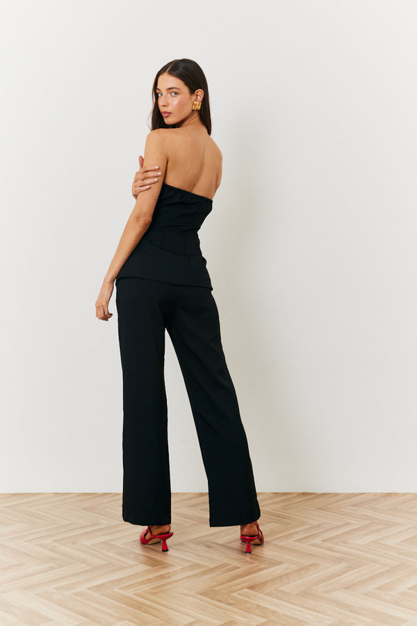 In The Style In The Style Straight Leg Co-Ord Trouser Black