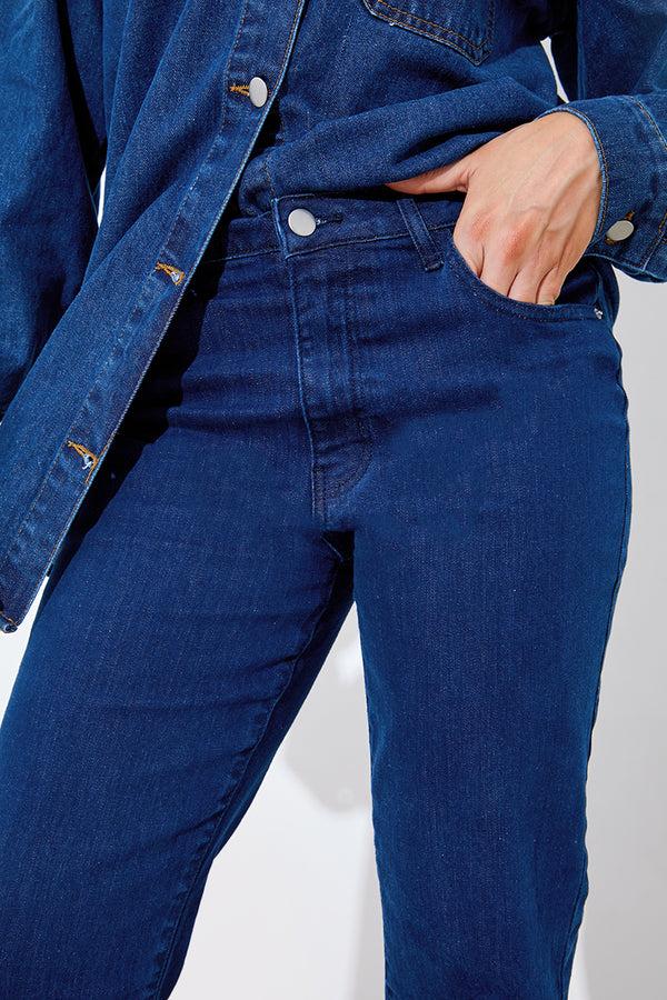 In The Style In The Style Straight Leg Jeans Indigo