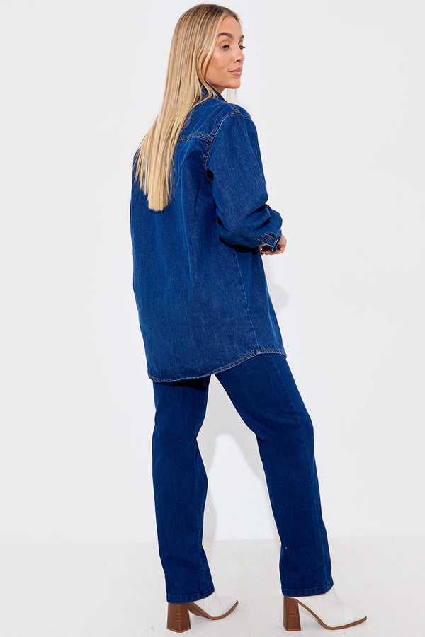 In The Style In The Style Straight Leg Jeans Indigo