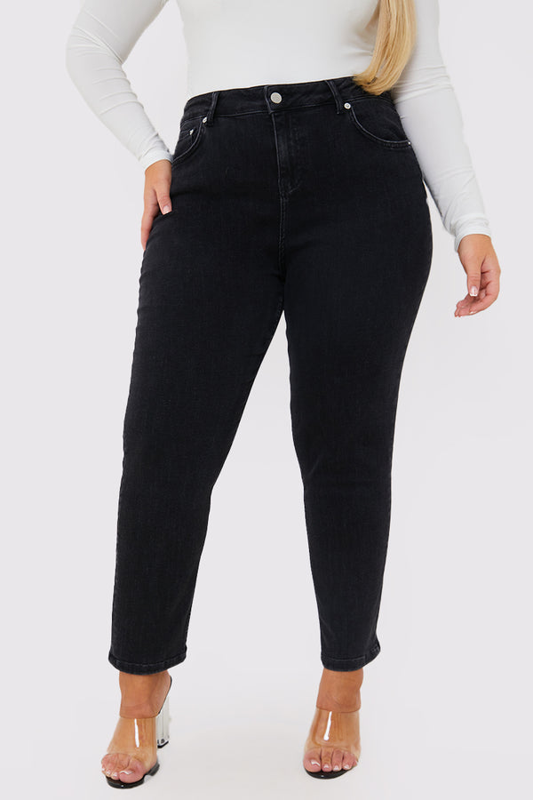 In The Style In The Style Stretch Straight Jeans Black
