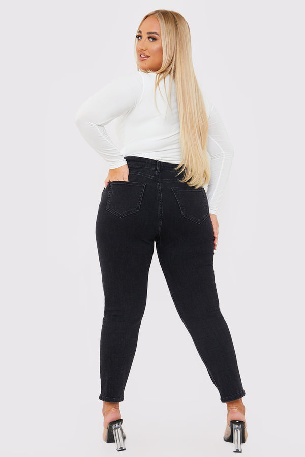 In The Style In The Style Stretch Straight Jeans Black
