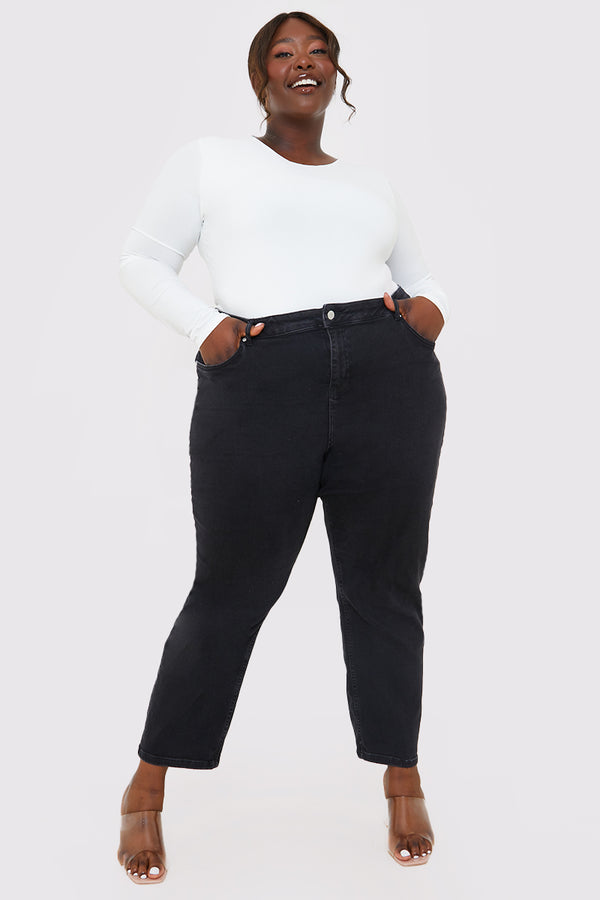 In The Style In The Style Stretch Straight Jeans Black