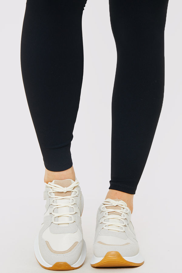 In The Style In The Style Suede Contrast Colour Trainers Beige