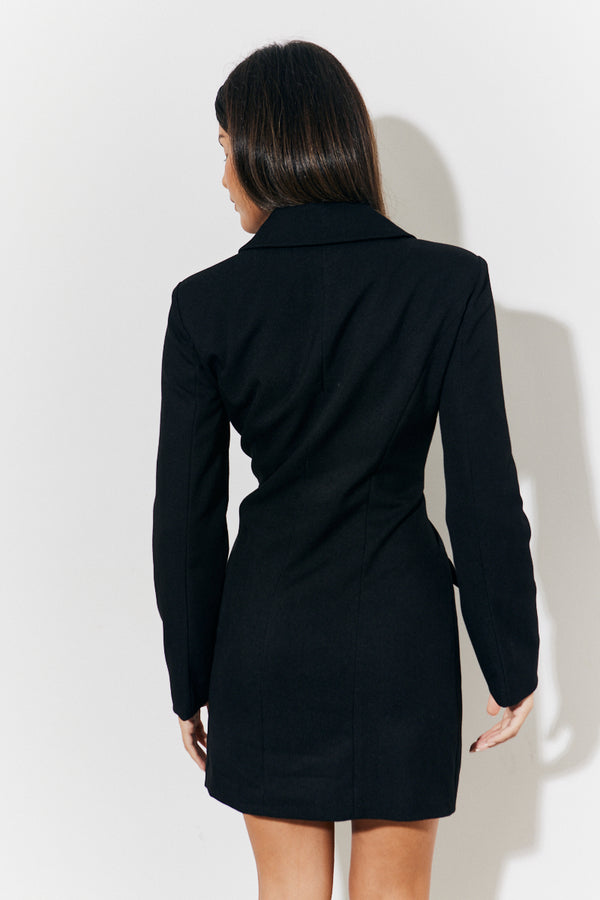 In The Style In The Style Tailored Blazer Dress Black