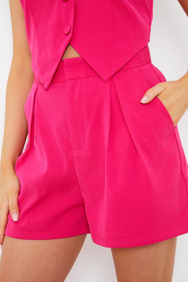 In The Style In The Style Tailored Co-Ord Shorts Pink