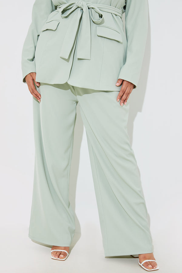 In The Style In The Style Tailored Co-Ord Trousers Sage