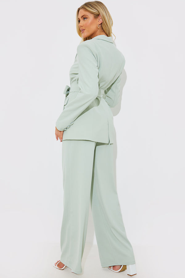 In The Style In The Style Tailored Co-Ord Trousers Sage