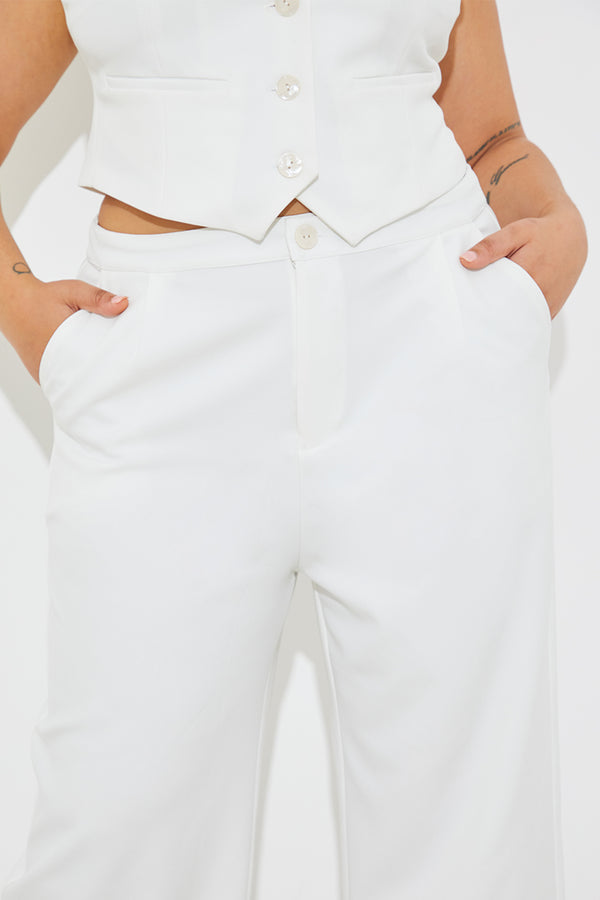 In The Style In The Style Tailored Co-Ord Trousers White