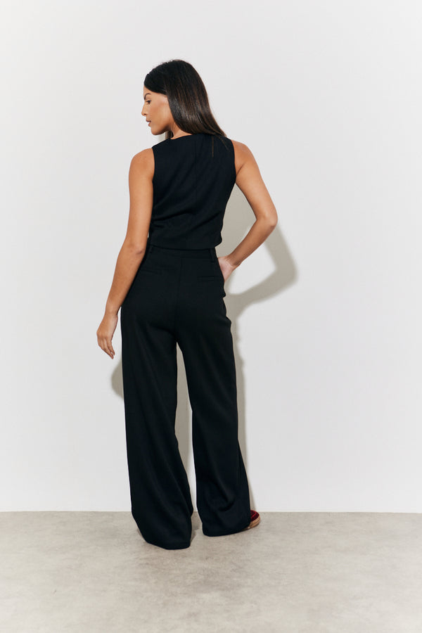 In The Style In The Style Tailored High Waist Trousers Black