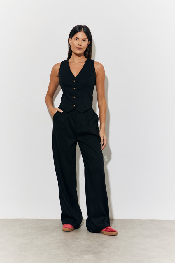 in the style In The Style Tailored High Waist Trousers Black