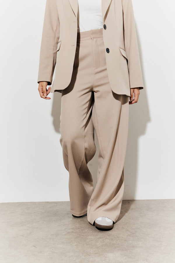 In The Style In The Style Tailored High Waist Trousers Taupe
