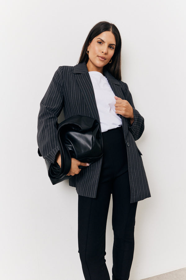 In The Style In The Style Tailored Pinstripe Co-Ord Blazer Grey