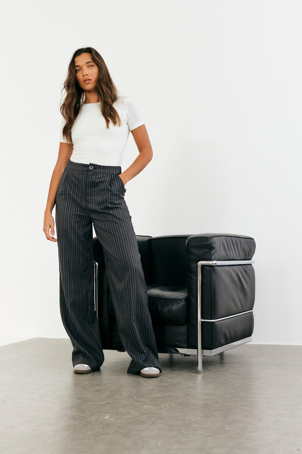 In The Style In The Style Tailored Pinstripe Co-Ord Trouser Grey