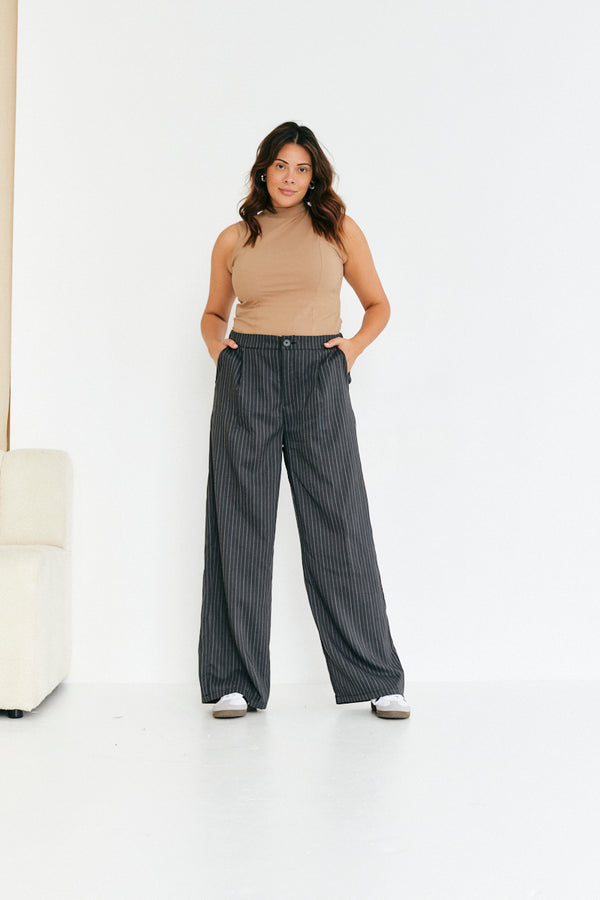 In The Style In The Style Tailored Pinstripe Co-Ord Trouser Grey