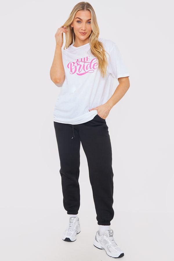 In The Style In The Style The Bride Slogan T-Shirt White