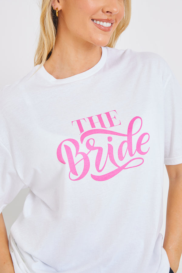 In The Style In The Style The Bride Slogan T-Shirt White