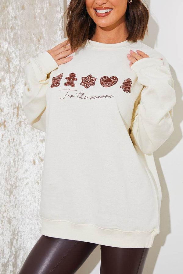 In The Style In The Style 'Tis The Season' Charity Christmas Sweater Cream