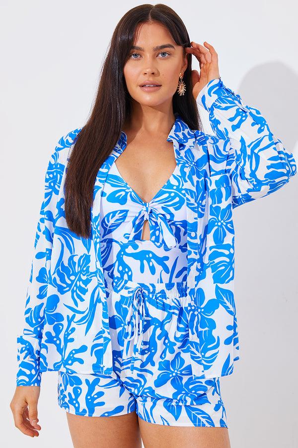 in the style In the Style Tropical Co-Ord Short White