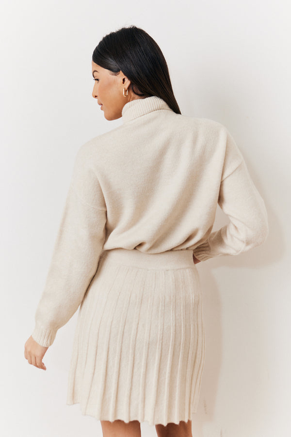 In The Style In The Style Turtle Neck Co-Ord Jumper Cream