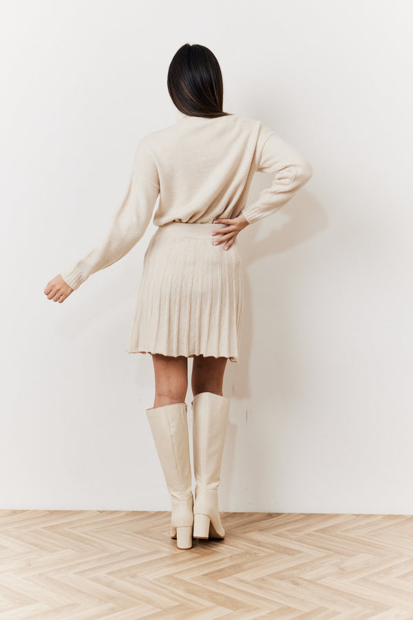 In The Style In The Style Turtle Neck Co-Ord Jumper Cream