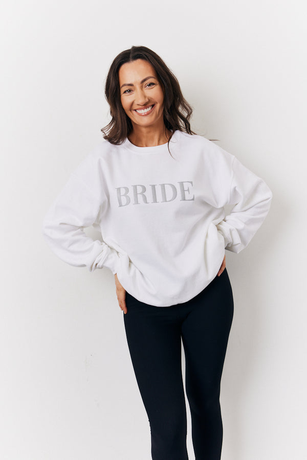 in the style In The Style White Bride Slogan Sweatshirt White