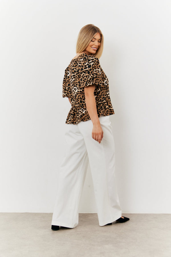 In The Style In The Style Wide Leg Tailored Trouser White