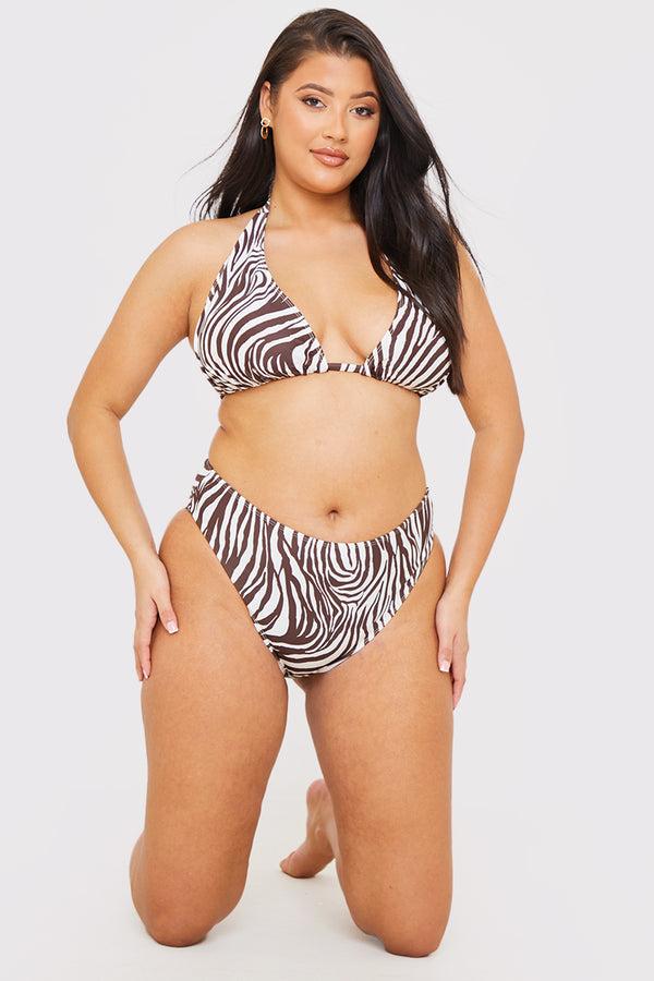 in the style In the Style Wide Strap Halter Bikini White