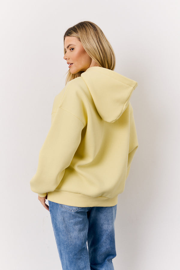 In The Style In The Style Yellow Graphic Oversized Hoodie Yellow