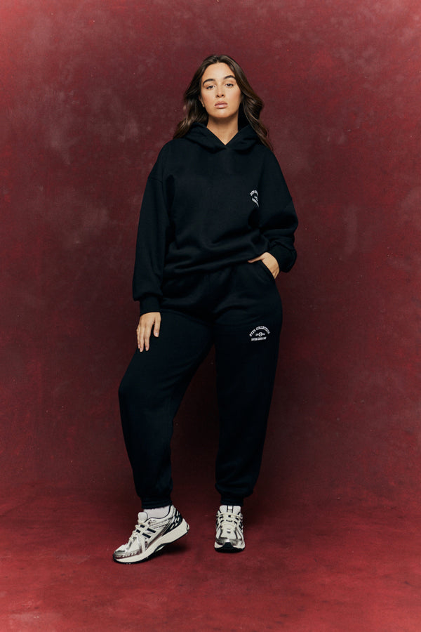 in the style {# Title already starts with vendor: print nothing extra #}Fits Embroidered Co-Ord Joggers Black