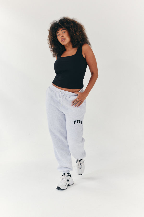 In The Style {# Title Already Starts With Vendor: Print Nothing Extra #}Fits Embroidered Cuffed Joggers Grey