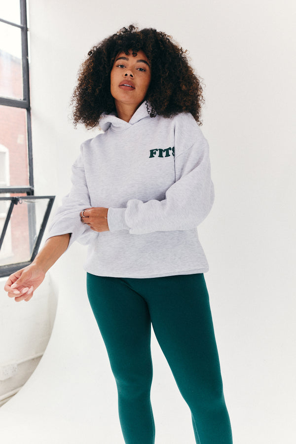 In The Style {# Title Already Starts With Vendor: Print Nothing Extra #}Fits Oversized Bubble Print Hoodie Grey